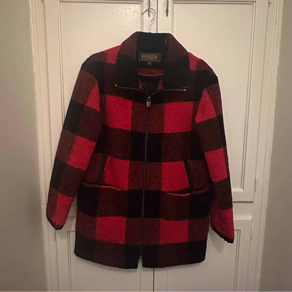 Pendleton Plaid Red and Black Women's Jacket